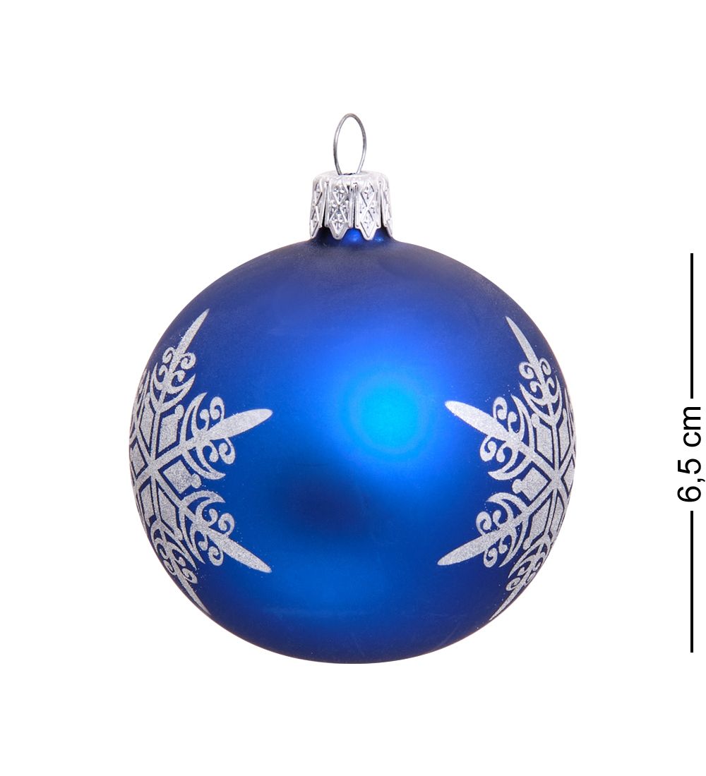 Элита НФШ-1039/1 Ел. украшение Шар «Снежинка» синий 65 мм