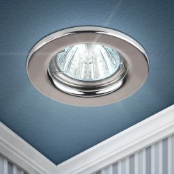 Светильник встраиваемый штампованный ЭРА ST1 CH под лампу MR16 GU5.3 хром