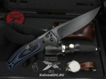Складной нож Steelclaw Резервист сине-черные накладки c клинком из стали D2, рукоять G10