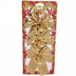 Бант на ёлку «Золотой шик» 9 см (набор 3 шт)