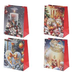 GAEM Пакет подарочный (бумага 210г/м2, блок 12шт), L18 W10 H23 см, 4в.