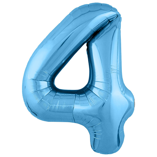 Цифра 4 голубой 40" Agura