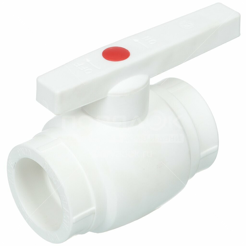 Кран шаровой PP-R d20 Белый ( упак. 2шт. ) VALFEX 10144020