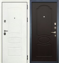 Входная металлическая дверь Лекс Сенатор 3К  Белая шагрень  №13 Венге