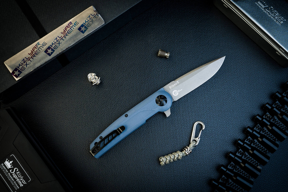 Складной нож Biker Z PGK TacWash Gray G10