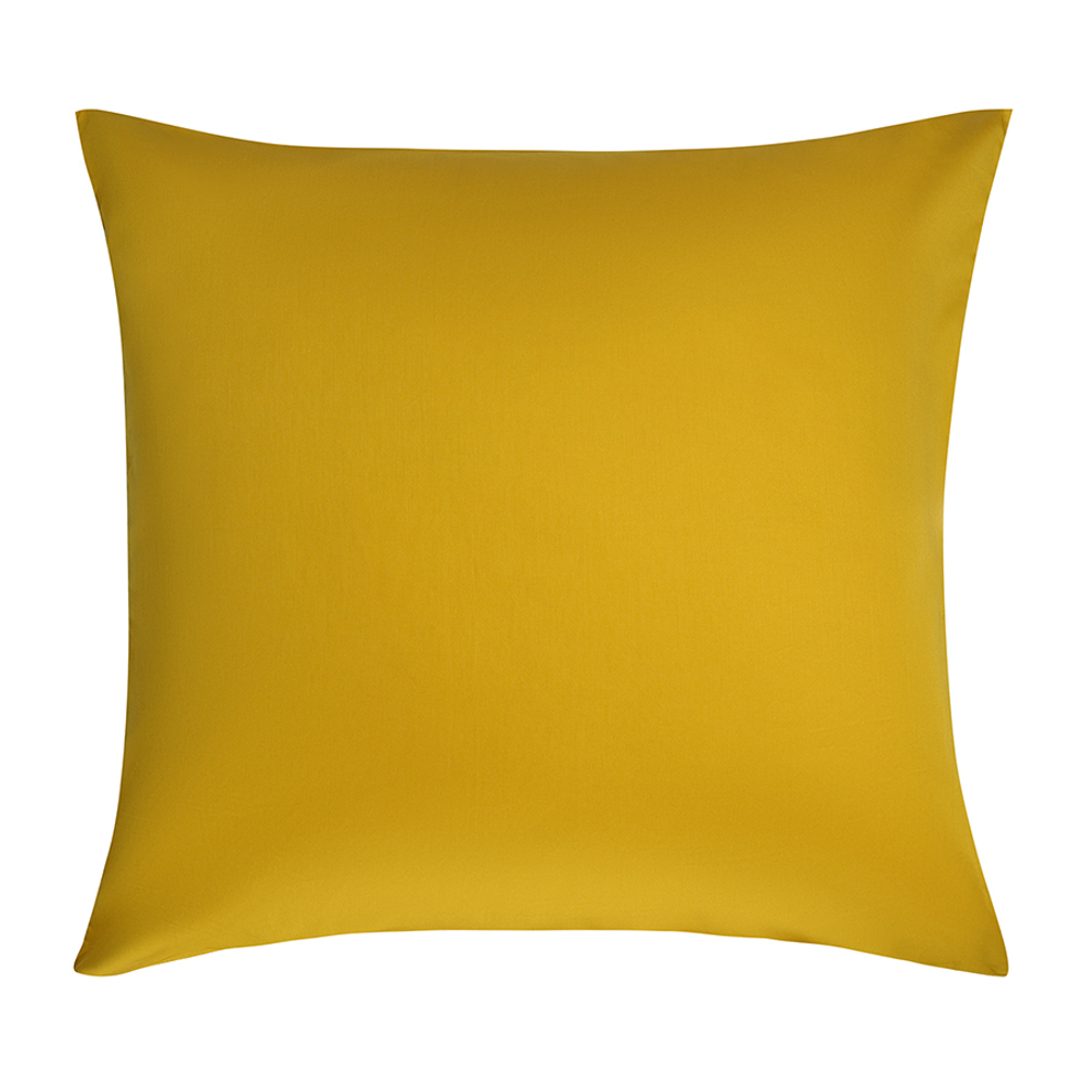 Набор наволочек из премиального сатина горчичного цвета из коллекции essential, 70х70 см