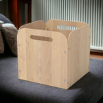 Органайзер для хранения вещей Тадео 30х30х26 с ручками, ящик, короб, контейнер, коробка для хранения вещей, игрушек для шкафа, стеллажа в прихожую и гостиную, деревянный без крышки