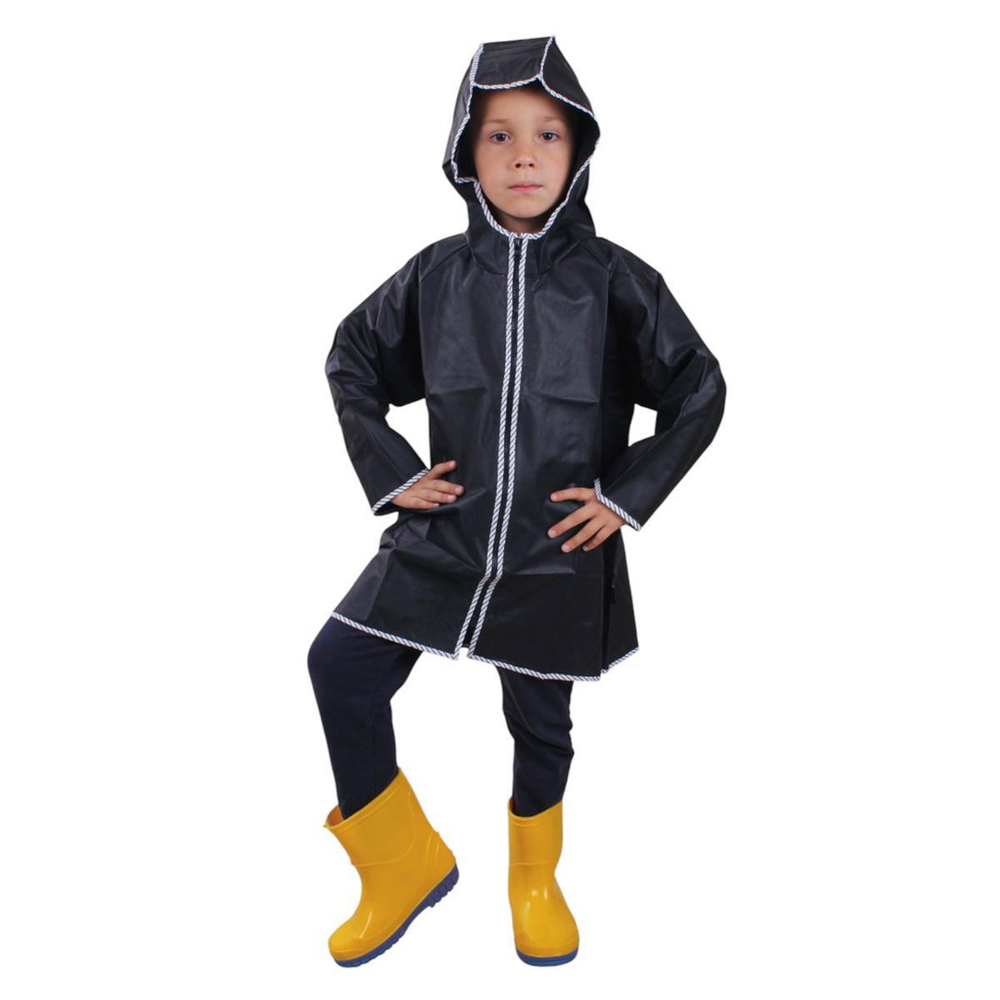 Дождевик с капюшоном, желтый, рост 110 см