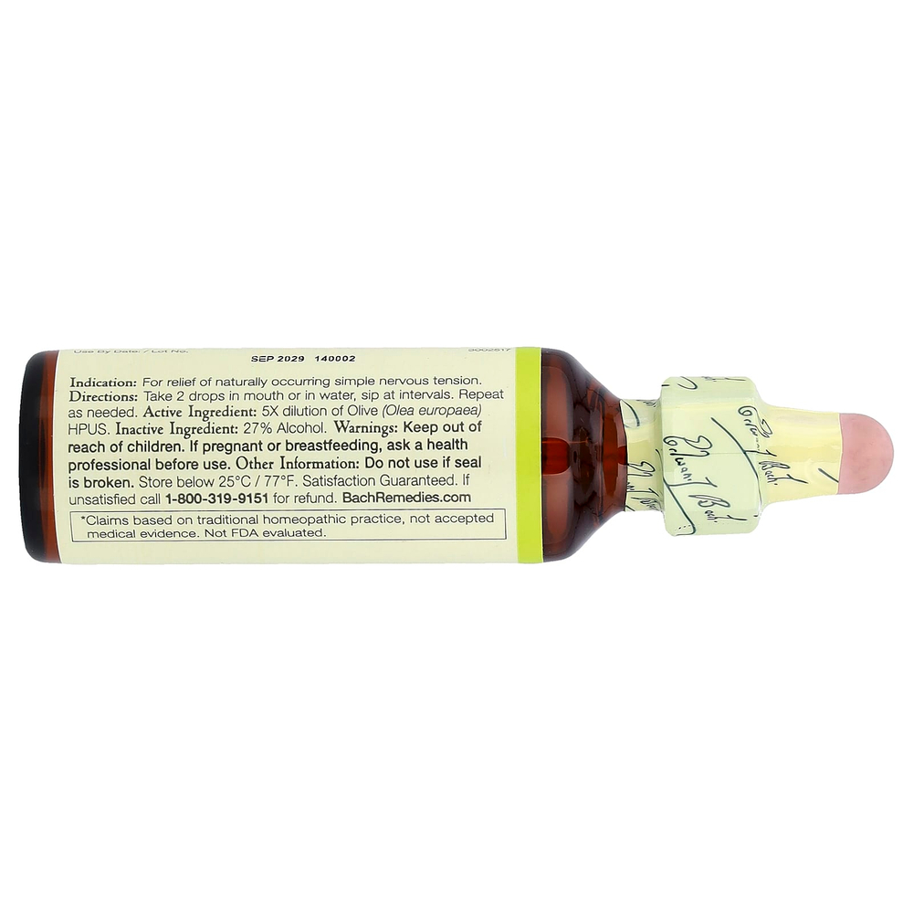 Bach, Original Flower Remedies, с оливковым маслом, 20 мл (0,7 жидк. унц.)