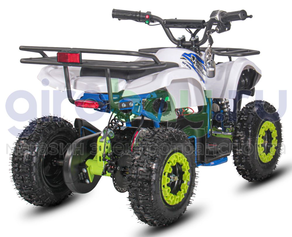 Детский электроквадроцикл WHITE SIBERIA SNEG MINI 1000W - Голубой фото 4 фото №9