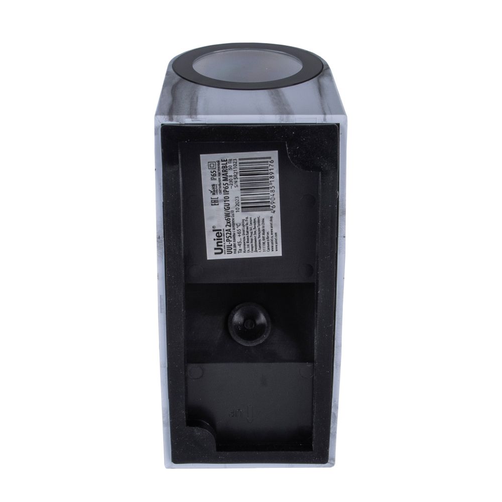 UUL-P52A 2х6W-GU10 IP65 MARBLE Светильник уличный. под две лампы GU10. Архитектурный накладной. Цвет корпуса мрамор. TM Uniel