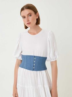 Джинсовый аксессуарный корсет