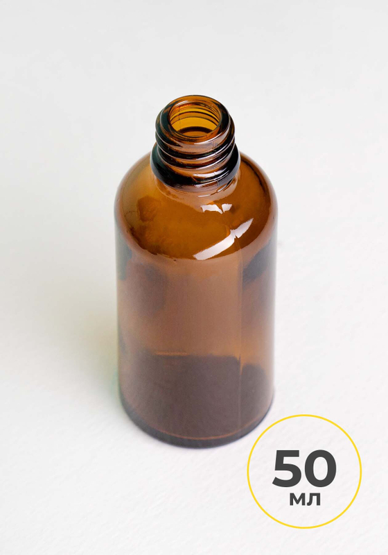 Стеклянный коричневый флакон 50 мл 18/410