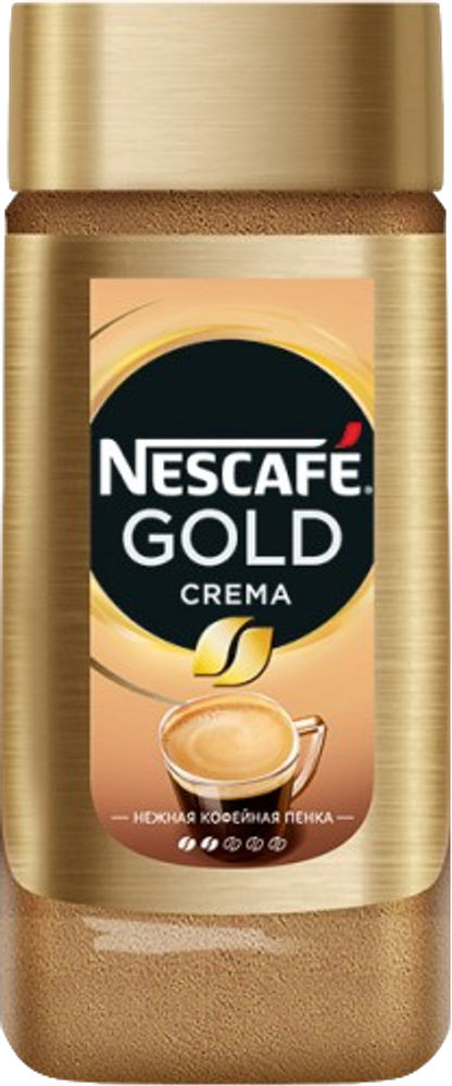 Кофе растворимый Nescafe Gold Crema с пенкой, стеклянная банка 95 г