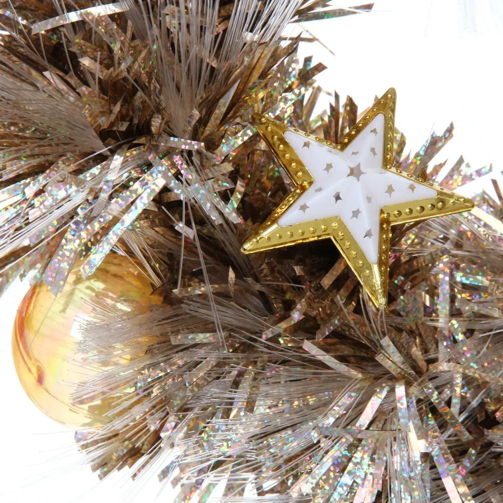 Венок хвойный «Сказочные ветви» d-40 см светодиодный, Белый