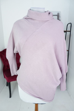 Толстовка ХАКАМА ассиметричная пыльно-розовая 46 размер