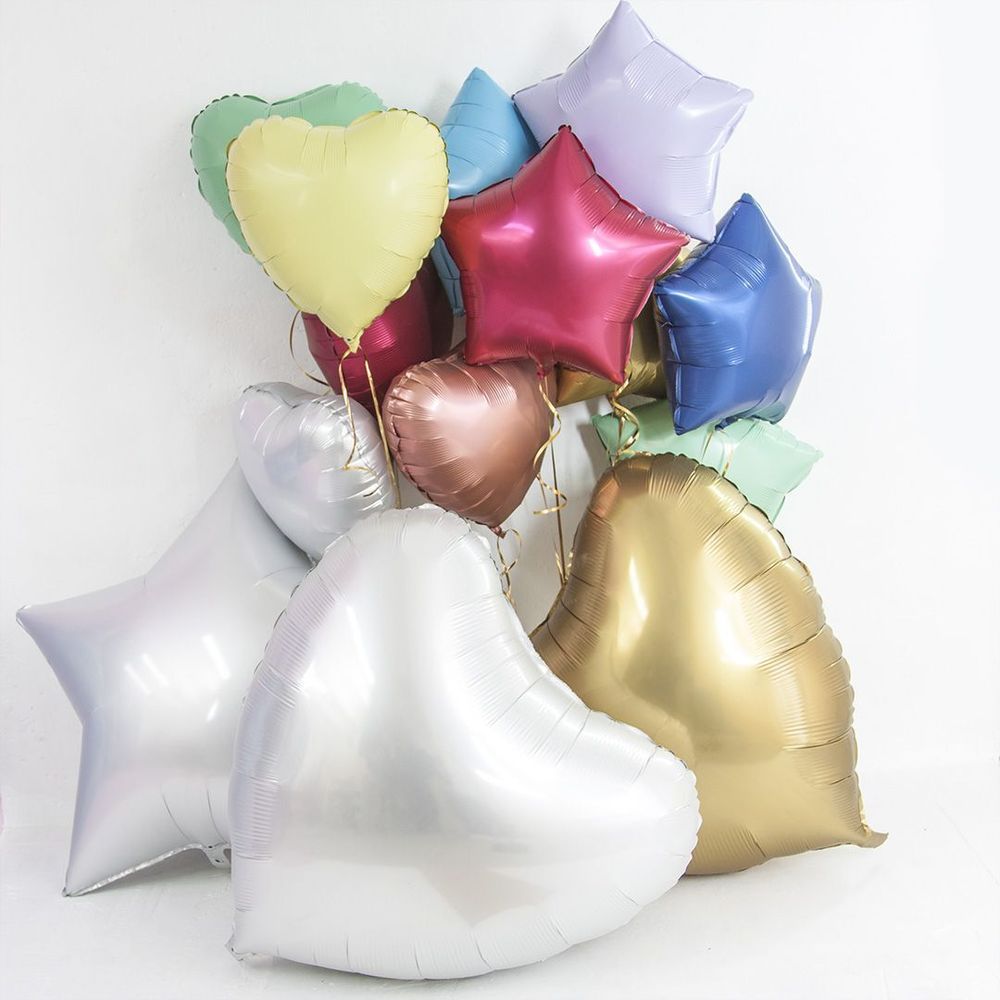 Шар (18''/46 см) Сердце, Вишневый, Сатин, 1 шт.