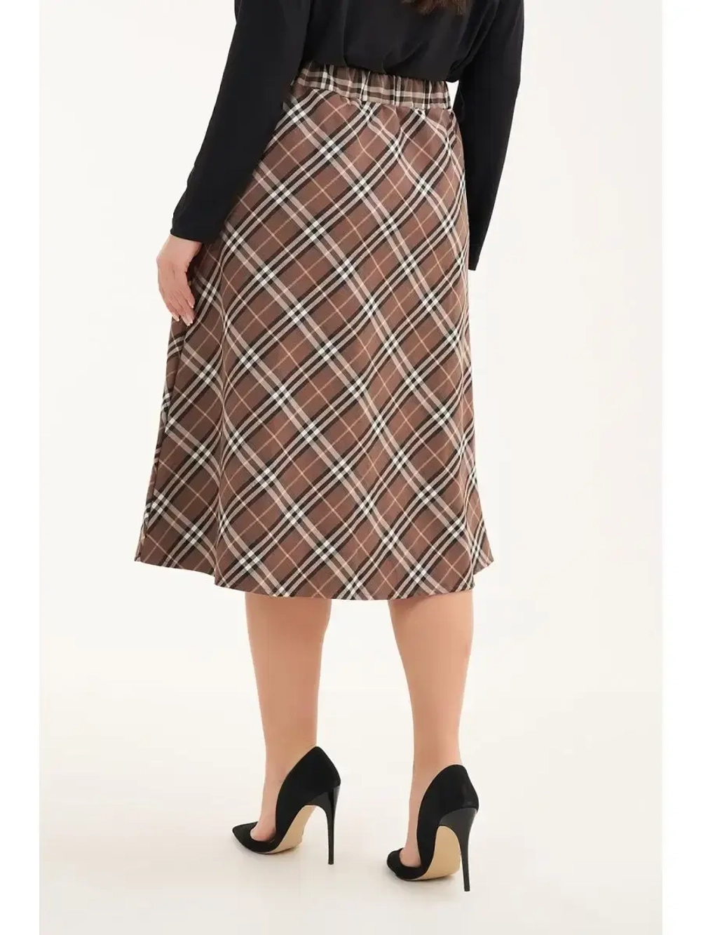 Юбка в клетку plus size
