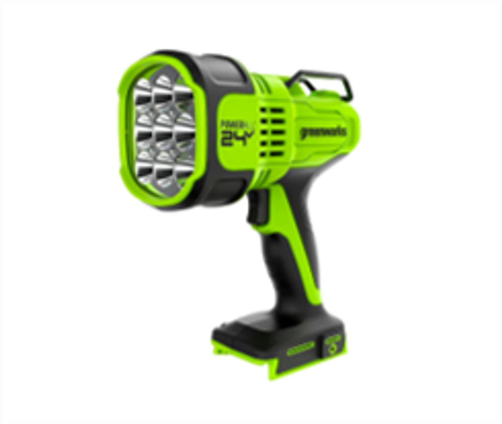 LED-прожектор (поисковый фонарь) Greenworks G24SL , 24V, макс. 3000 лм, дальность до 700 м, скоба, без АКБ и ЗУ (3401207)