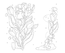 [Vol.8] Midnight tea party of stuffed animals. Coloring Book