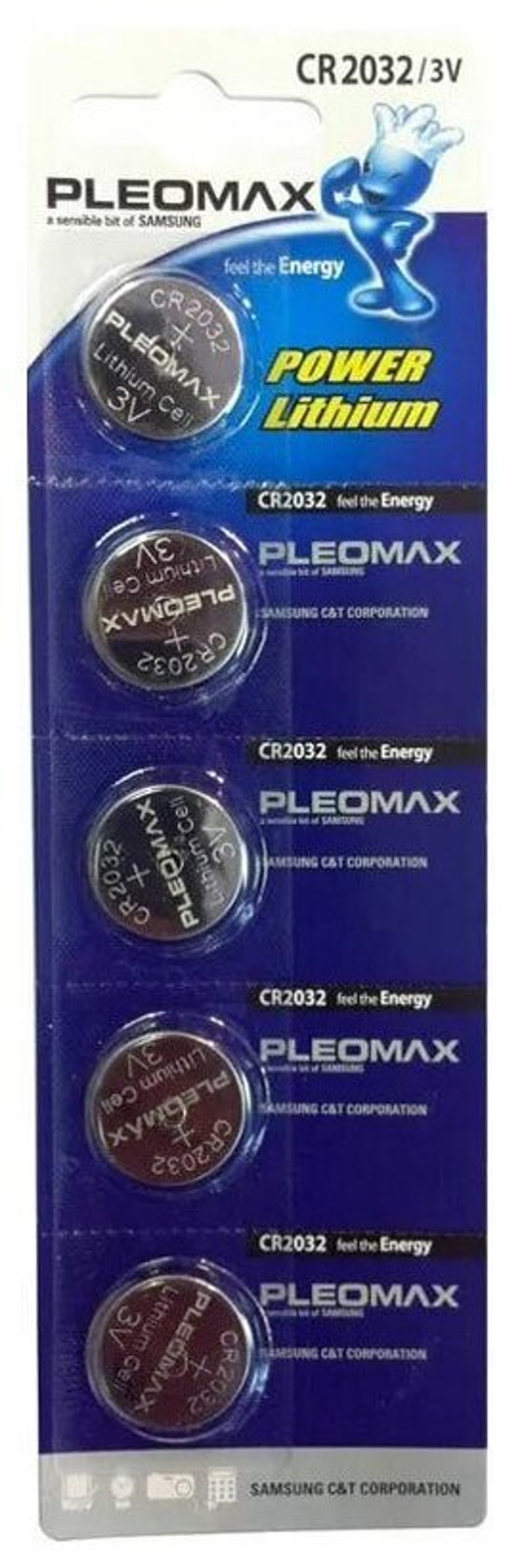 Батарейка SAMSUNG PLEOMAX CR 2032 BL (Цена за 5шт)