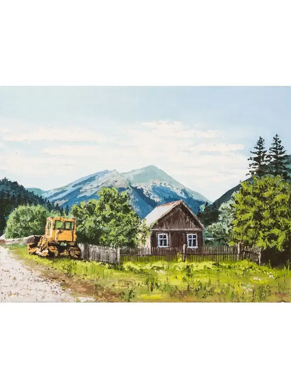 Картина масломГорное село Лопушанский