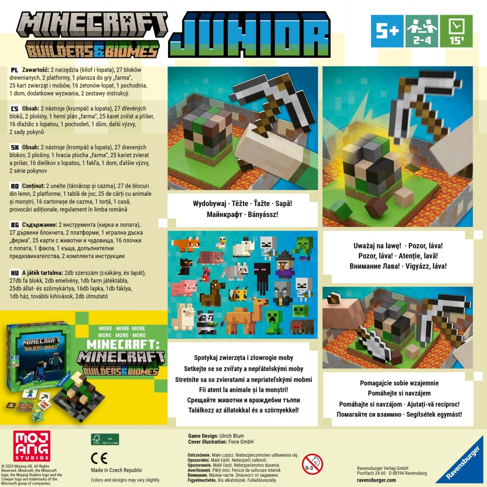 Настольная игра Ravensburger Minecraft Junior Builders 246885 & Biomes 246885 — фото 4