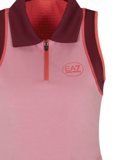 Теннисное платье EA7 Tennis Pro Freestyle Polo - dusky orchid/bordeau