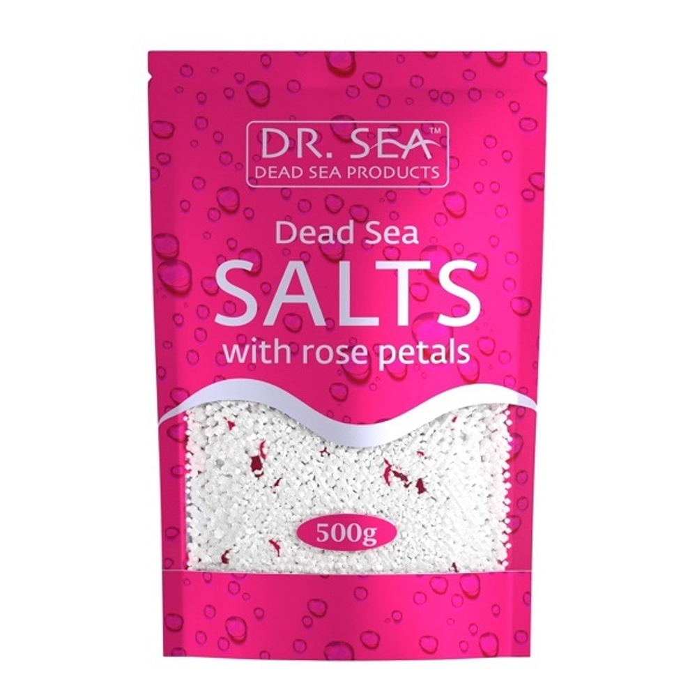 Соль Мертвого моря Dr.Sea с лепестками роз (пакет) 500г