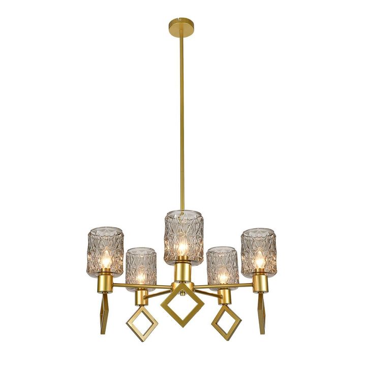 Подвесная люстра Indigo Preda V13025/5R Gold V000469