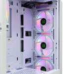 Корпус BaseTech eXtreme GFX-03, Без БП, ATX, белый, 4xFRGB FAN, 2xUSB2, 1xUSB3, бок: закалённое стекло (BT-GFX-03W-MESH-4F-RGB)