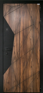 Стальная дверь "Сапсан" с зеркалом (адаптивная замковая часть)