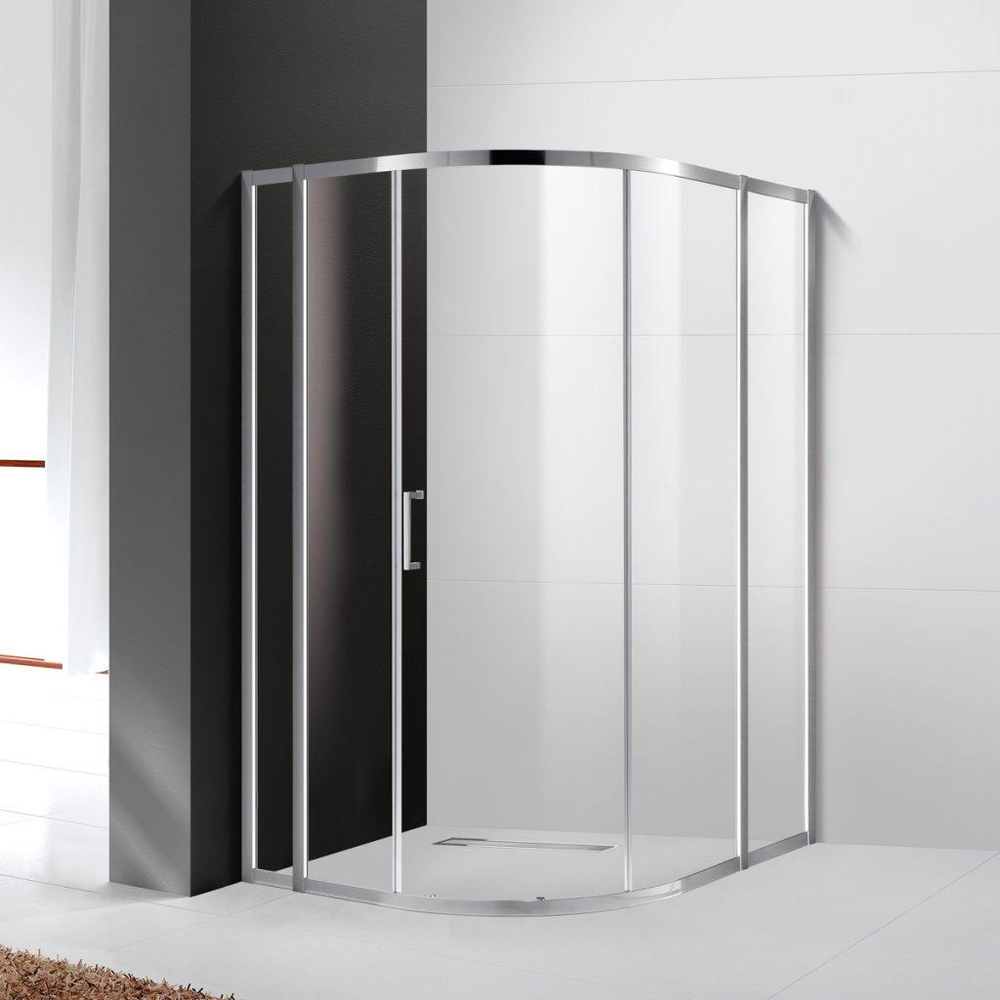 Душевой уголок Cezares MOLVENO-RH-11-120/110-C-Cr-IV, 120х110х195, профиль хром, стекло прозрачное