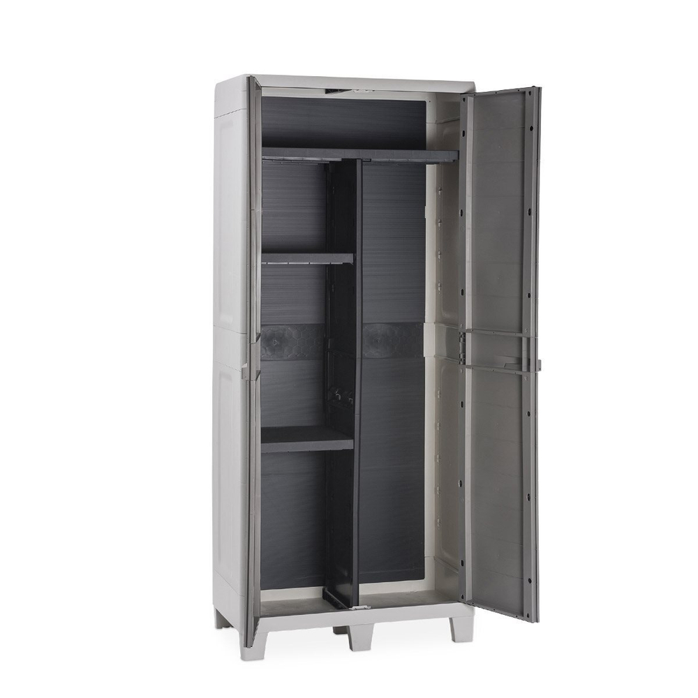 Уличный пластиковый шкаф Toomax Woody's XL Utiliy Light Grey