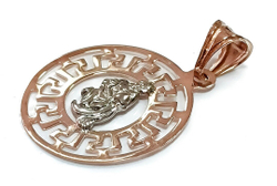 Ювелирная подвеска "Водолей", серебро с позолотой