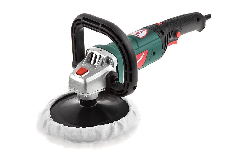 519462 Углошлифовальная машина Hammer Flex USM1200P 1200Вт 600-3500об/мин тарелка 180мм, полировальная Hammer USM1200P
