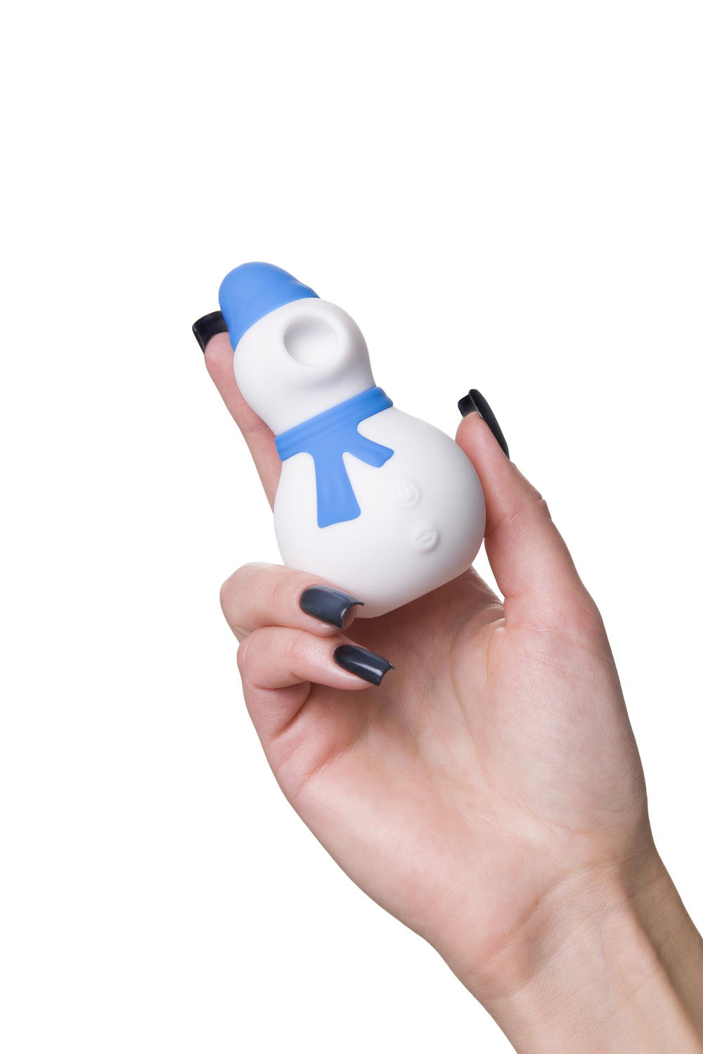 Вакуум-волновой стимулятор клитора JOS Christma белый с синим шарфом 9,4 см