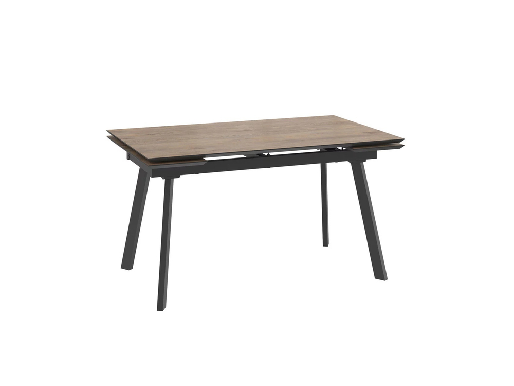 Стол ALTEZA FOUR-140, раздвижной 140(30+30)x85, ДУБ ВИНТАЖНЫЙ-COMPAKT CER/ЧЕРНЫЙ, (1 упак.)