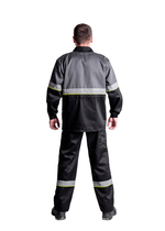 Костюм мужской летний «ЮЖНАЯ ШИРОТА» (куртка+брюки) цв.черный/серый