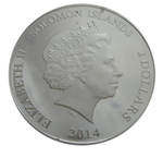 Соломоновы о-ва 2 доллара 2014 Тутанхамон фараон Древний Египет СЕРЕБРО