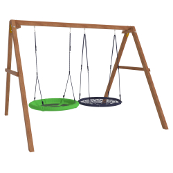 Деревянные качели с качелями гнездо 100 см и качелями гнездо Свиби