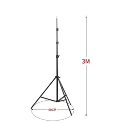 Штатив 3 м(до 340 см), принадлежность для лазерного уровня, гнездо 1/4, регулируемая высота