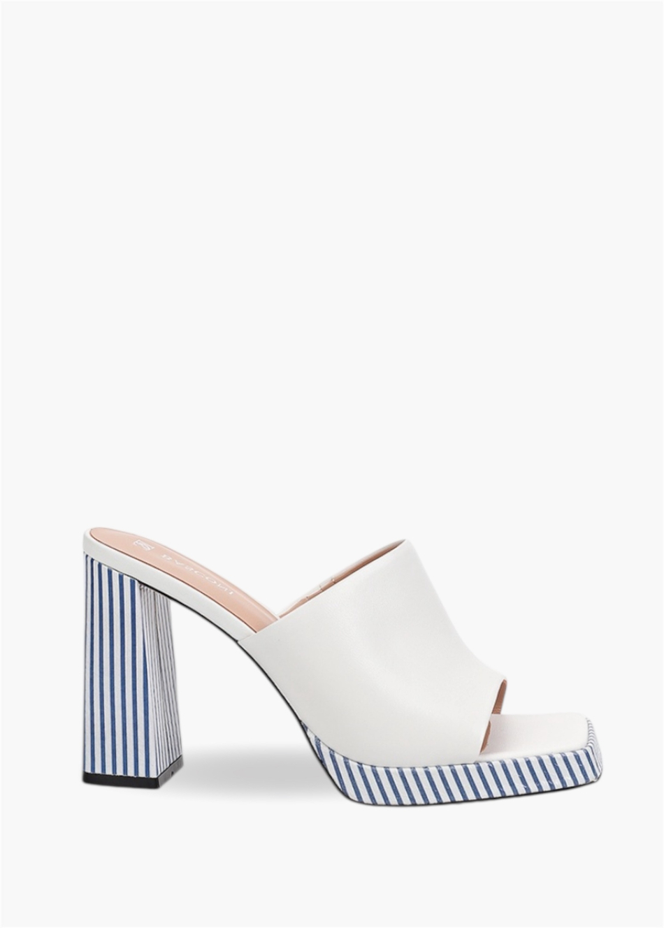 800177B-YP white/blue-24L Женские сабо летние 