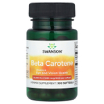 Swanson Vitamins, Бета-каротин, 25000 МЕ (7500 мкг RAE), 100 мягких таблеток