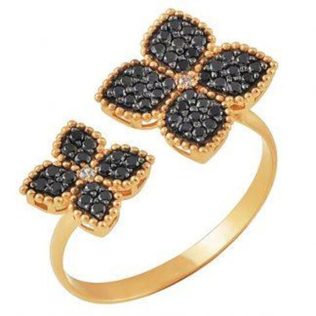 Кольцо из золота с фианитами