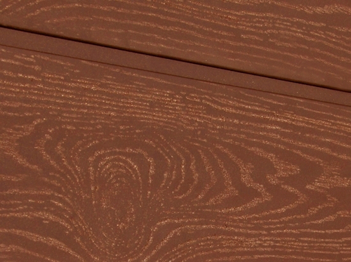 Cайдинг из ДПК. Sorbus Тангенциальный распил. Цвет терракот.