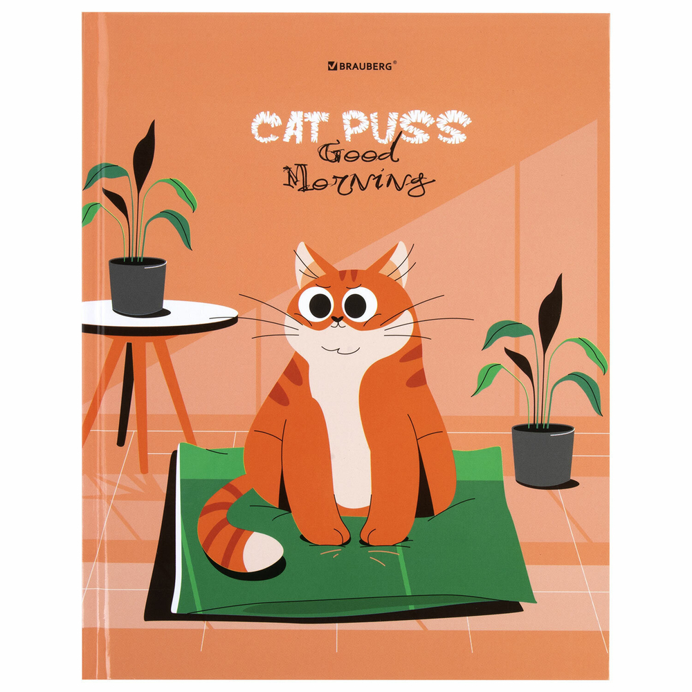 Дневник 1-11 класс 40 л. твердый BRAUBERG глянцевая ламинация "Cute cat" (6 штук в упаковке)