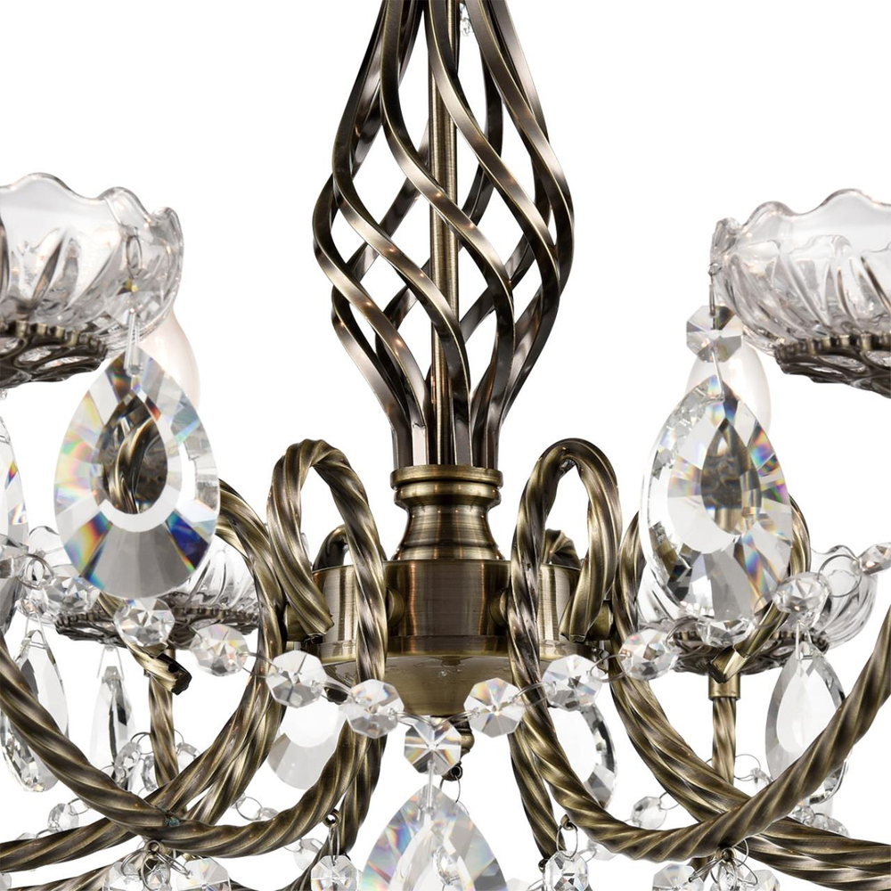 8190/8 CLASSI LN26 094 античная бронза, металл/хрусталь Люстра E14 8*40W 220V LINN