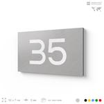 Табличка с номером 35 на дверь квартиры, для офиса, кабинета, аудитории, склада, серая 120х70 мм, Айдентика Технолоджи