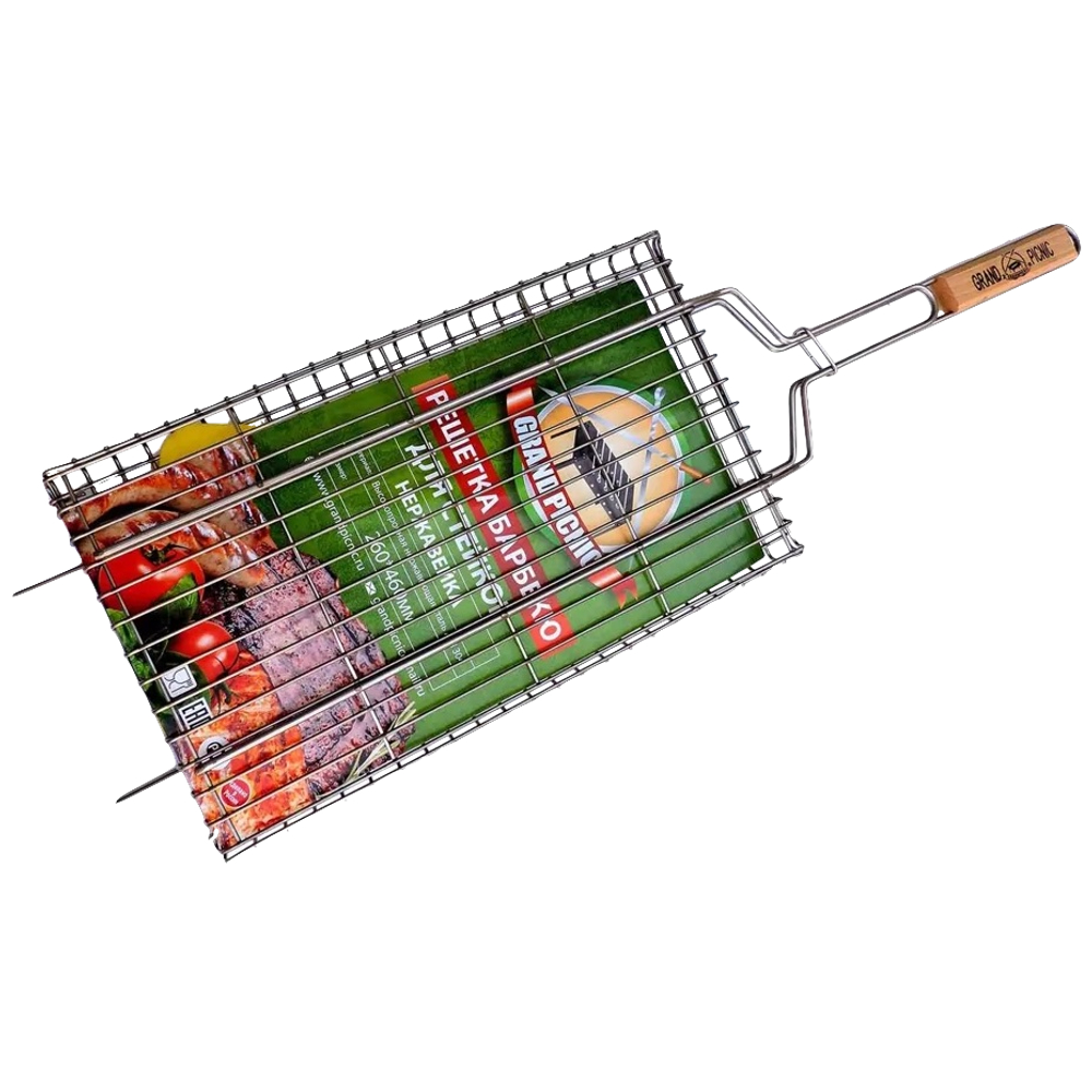 Решётка гриль Grand Picnic нерж 260х460х30(20)см вес 2.0кг